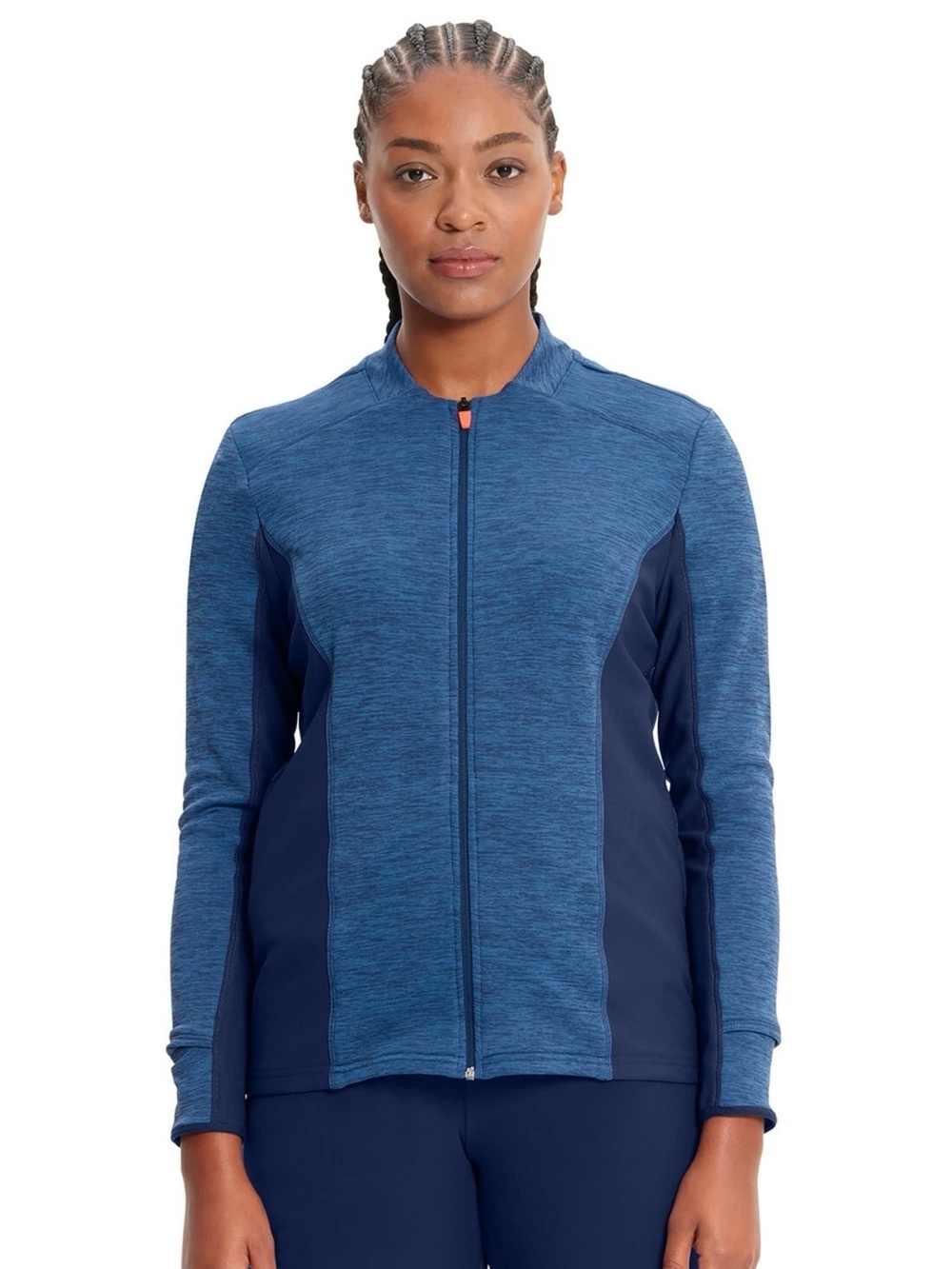 Infinity Women’s Navy Blue Scrub Jacket - Zip Front
